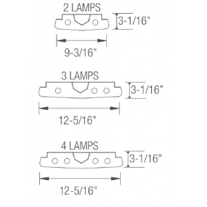 48" x 9" Premium Wraparound Fixture, 52W LED Module, 120-277V, 0-10V Dimming